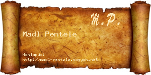 Madl Pentele névjegykártya